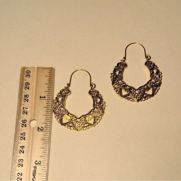 Boho hoop earrings N892 - Picture 4 of 4